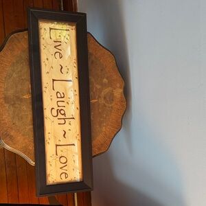 Live Laugh Love Wall Decor with Black Frame by Kim Klassen